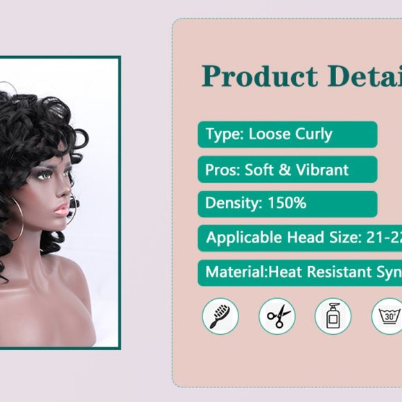 Short Curly Wigs - Picture 2 of 10